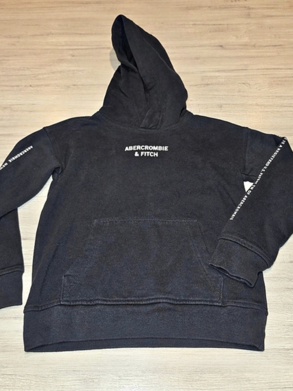 Abercrombie Kids Relaxed Fit Hoodie Boys Black Size 7/8